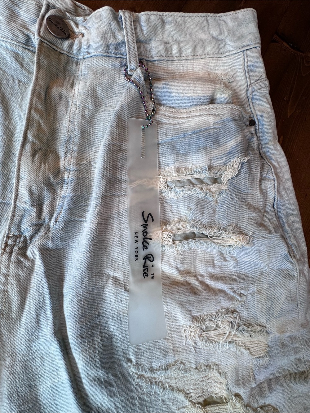 Smoke Rise New York Distressed Denim Shorts - Men’s Size 36 NWT - Picture 3 of 7